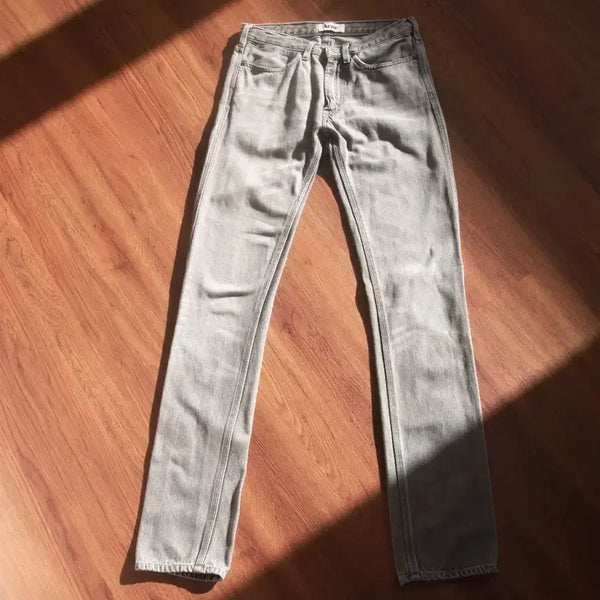 [BUNJANG] Acne Studios Original Patch Slim Straight Denim Pants Vintage Grey / 아크네 오리지널 패치 슬림 스트레이트 데님 팬츠 빈티지 그레이