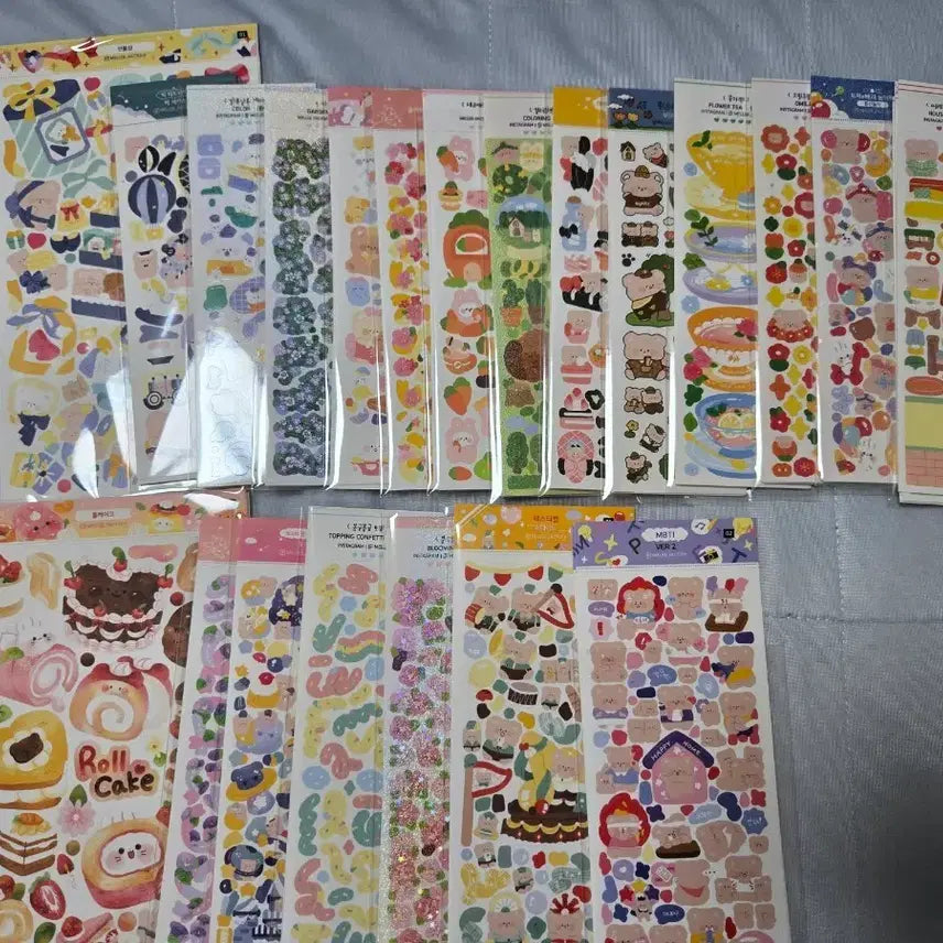 [BUNJANG] Melly Factory Mini Seal Sticker 20-Sheet Bundle Set / [20장 랜덤팩] 멜리팩토리 씰스티커 미니씰 중복없는 다꾸 처분 일괄