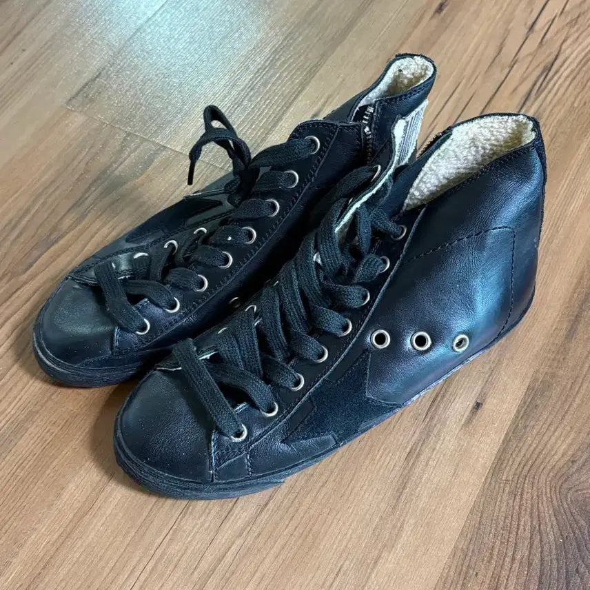 [BUNJANG] Black High-Top Sneakers (235mm) / 하이탑 스니커즈 블랙 235