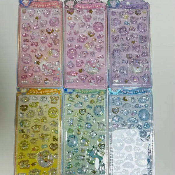[BUNJANG] Sanrio Ururuchuru Sticker Bonbon Drop Collection / 산리오 우루츄루 스티커 봉봉 드롭 시나모롤 키티 마멜 포차코 폼푸 쿠로