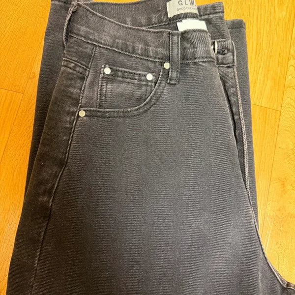 [BUNJANG] Good Life Works Easy Wide Denim Pants Black / 굿라이프웍스 이지 와이드 데님 팬츠 블랙