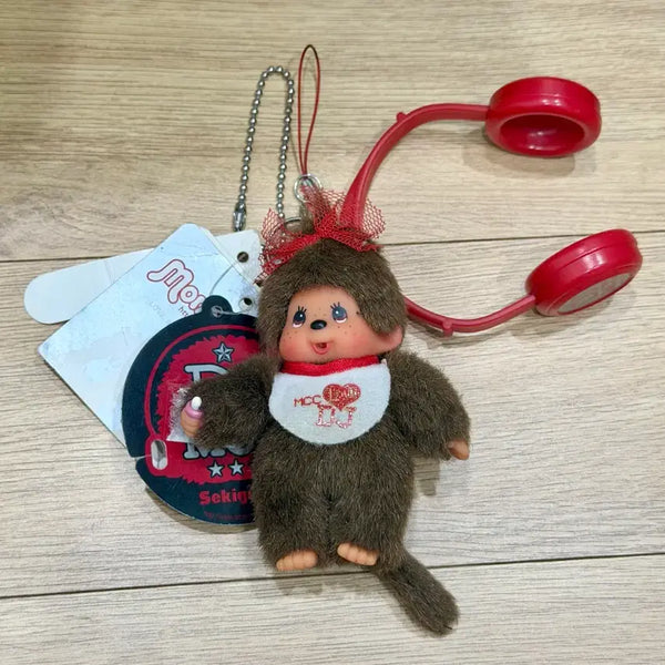 [BUNJANG] Vintage Monchhichi DJ Mini Keychain / 고전 몬치치 DJ 미니키링