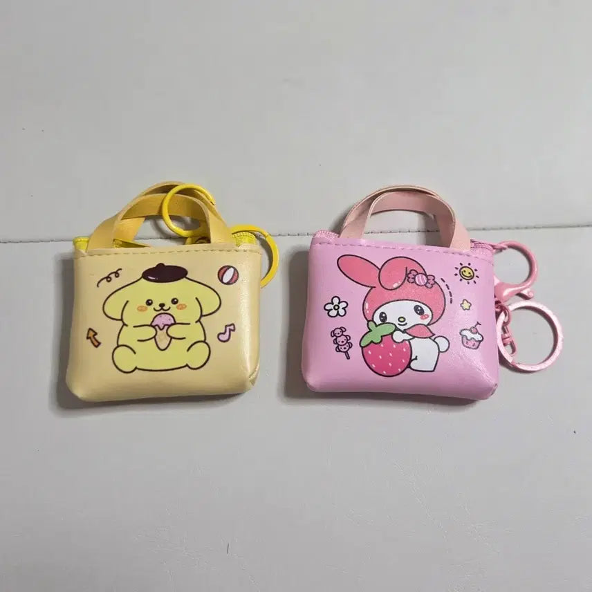 [BUNJANG] Sanrio Mini Pouch Keyring Set (Pom Pom Purin, My Melody) / 산리오 미니파우치 키링 2종 일괄 (폼폼푸린, 마이멜로디)