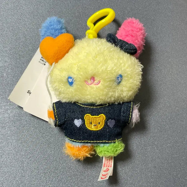 [BUNJANG] Sanrio Usahana Denim Doll Keychain / 산리오 우사하나 데님 인형 키링