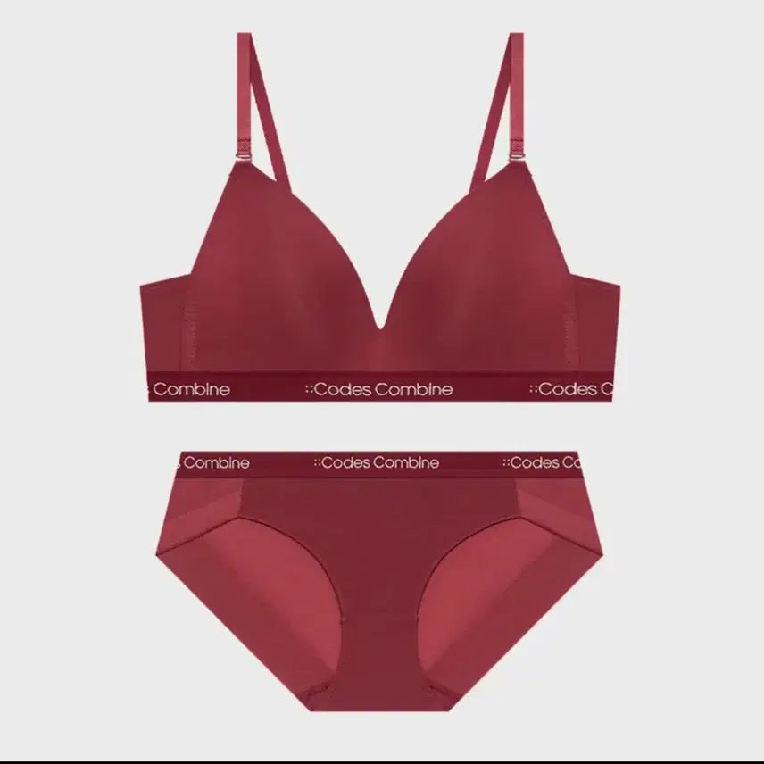 [BUNJANG] Code:z Combined Women's Lingerie Set (Bra + Panty) - Wine / 코데즈컴바인 여성 속옷 세트 (브라 + 팬티) 와인색