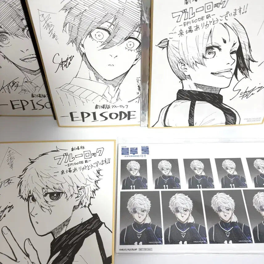 [BUNJANG] Blue Lock: Episode Nagi Theatrical Limited Edition Shikishi & Proof Photo Set (Rin, Isagi, Reo, Bachira) / 블루록 에피소드 나기 극장판 색지 증명사진 특전 린 이사기 레오 바치라