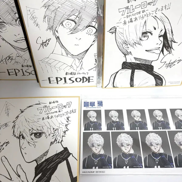 [BUNJANG] Blue Lock: Episode Nagi Theatrical Limited Edition Shikishi & Proof Photo Set (Rin, Isagi, Reo, Bachira) / 블루록 에피소드 나기 극장판 색지 증명사진 특전 린 이사기 레오 바치라
