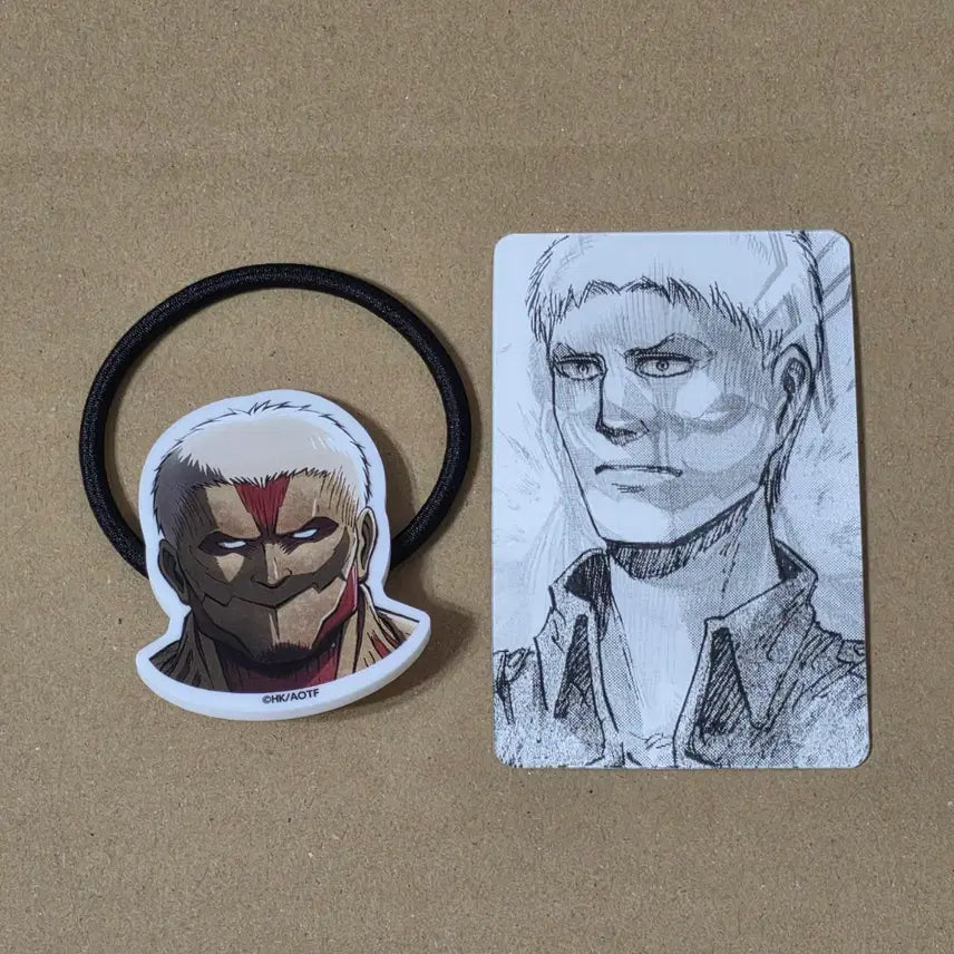 [BUNJANG] Attack on Titan (Shingeki no Kyojin) Reiner Armored Titan Hair Tie & Lenticular Photocard / 진격의거인 라이너 갑옷거인 머리끈, 렌티큘러 포토카드