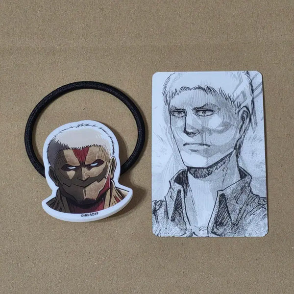 [BUNJANG] Attack on Titan (Shingeki no Kyojin) Reiner Armored Titan Hair Tie & Lenticular Photocard / 진격의거인 라이너 갑옷거인 머리끈, 렌티큘러 포토카드