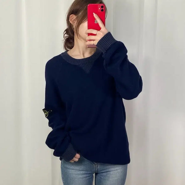 [BUNJANG] Stone Island Badge Knit Sweater XL / 스톤아일랜드 와펜 니트