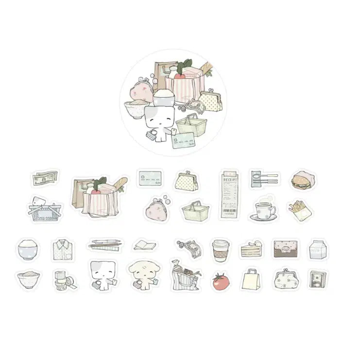 [BUNJANG] Sosoheehee Kiss-Cut Deco Sticker Roll / 소소히히 가계부 데코 키스컷