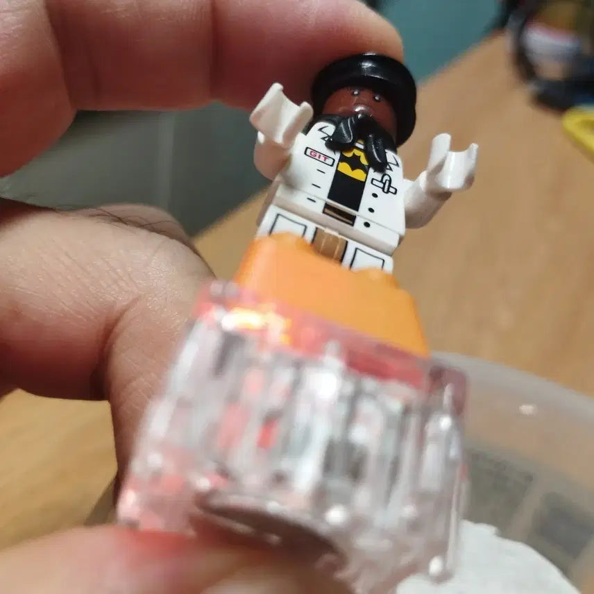 [BUNJANG] Lego Marine Soldier Puzzle Keycap Keyring with LED / 레고 마린 해병 퍼즐키캡키링 엘이디