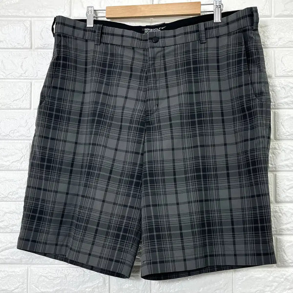 [BUNJANG] Nike Golf Men's Grey Check Shorts (Size 38) / 나이키 골프 남성 그레이 체크 반바지 38