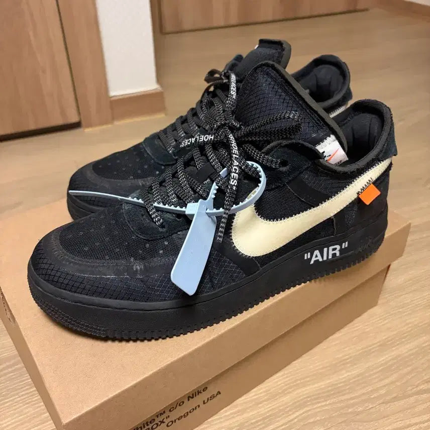 [BUNJANG] Nike x Off-White Air Force 1 Low V2 Black / [280] 나이키 x 오프화이트 에어포스 1 로우 V2 블랙