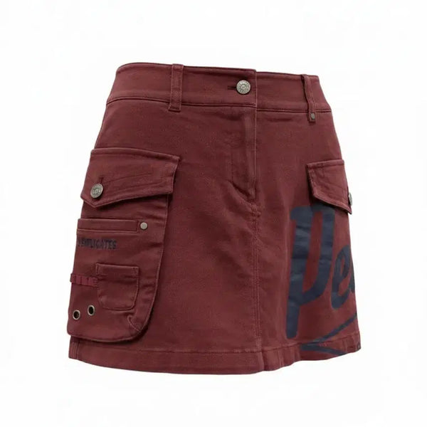 [BUNJANG] PGA Tour (Paris Gates) Women's Cargo Skirt Burgundy / 여성0/ 파리게이츠 여성 카고 스커트 버건디