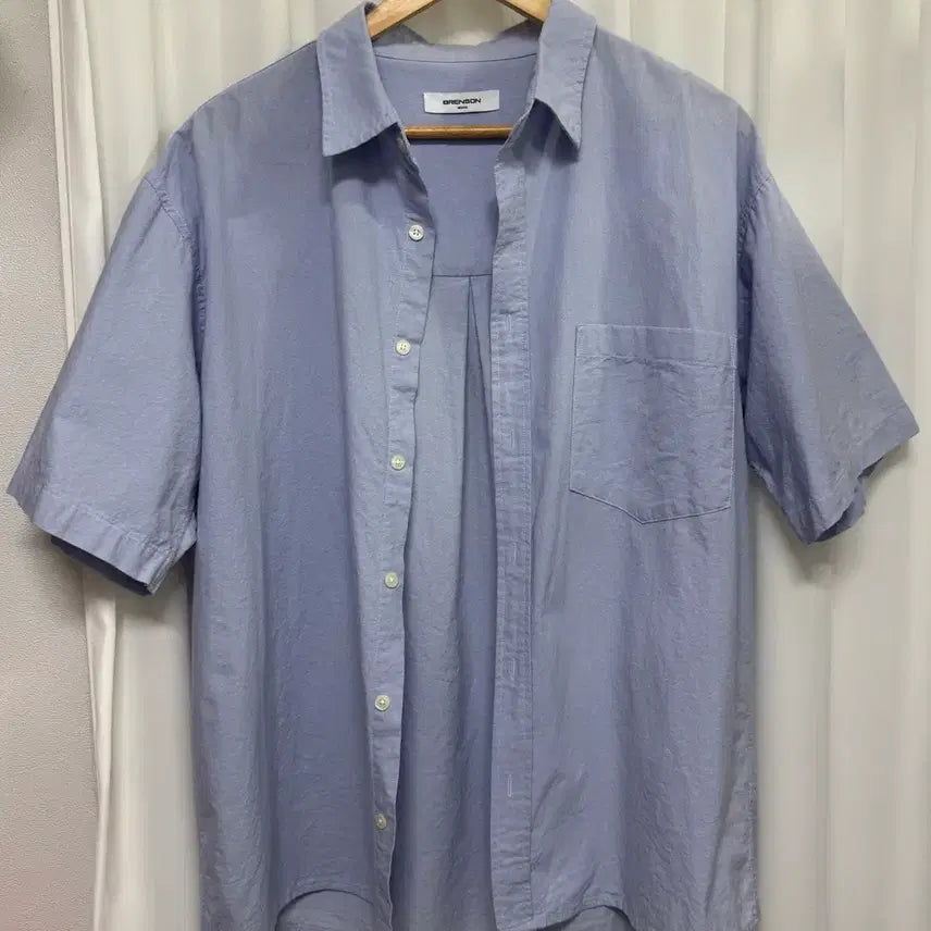 [BUNJANG] Brenson Lycra Linen Short-Sleeve Shirt M / brenson 브렌슨 라이크린넨 반팔 셔츠 M