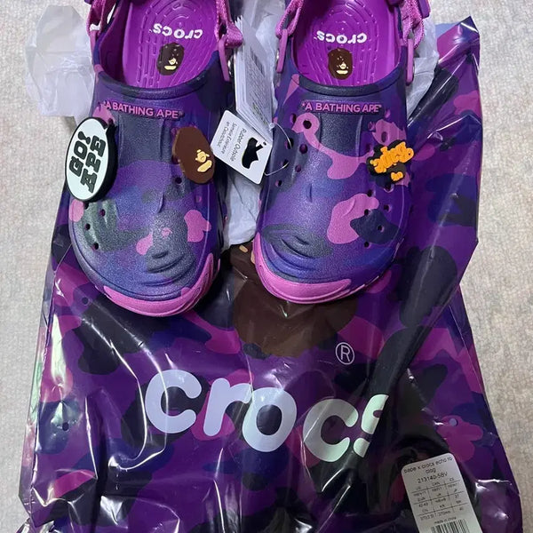 [BUNJANG] Bape x Crocs Classic Clog Purple (270mm) / 베이프 크록스 270 퍼플
