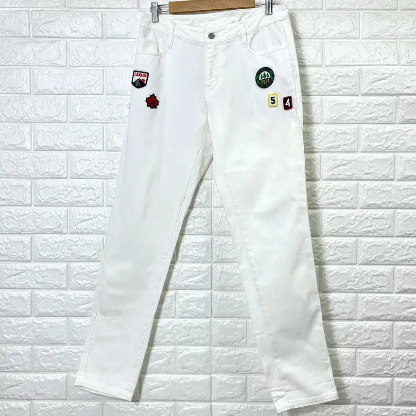 [BUNJANG] Jack Bunny Paris Gates Women's White Golf Pants Size 29-30 / 잭바니 파리게이츠 여성 화이트 골프 팬츠 29~30