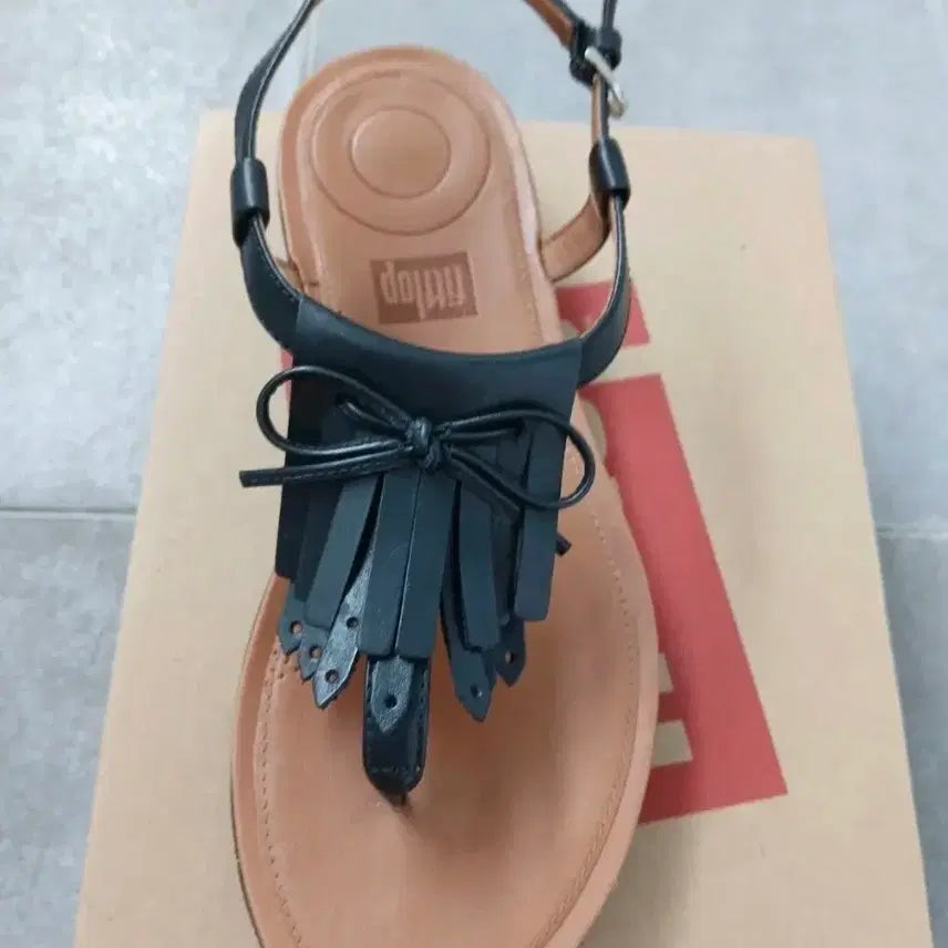 [BUNJANG] Fitflop Mulato Sandals Black Leather US 5 / 핏플랍 블랙 가죽 뮬라토 샌들 US 5