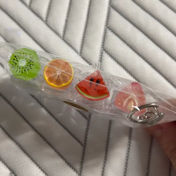 [BUNJANG] LED Fruit Keycap Keychain (Kiwi, Orange, Watermelon, Strawberry) / LED 과일 키캡  키링 키위 오렌지 수박 딸기