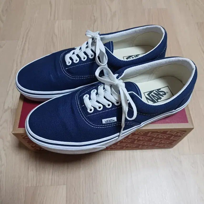 [BUNJANG] Vans Era Navy Canvas Sneakers (270) / 반스 에라 270 네이비 스니커즈 신발 어센틱 Vans 캔버스