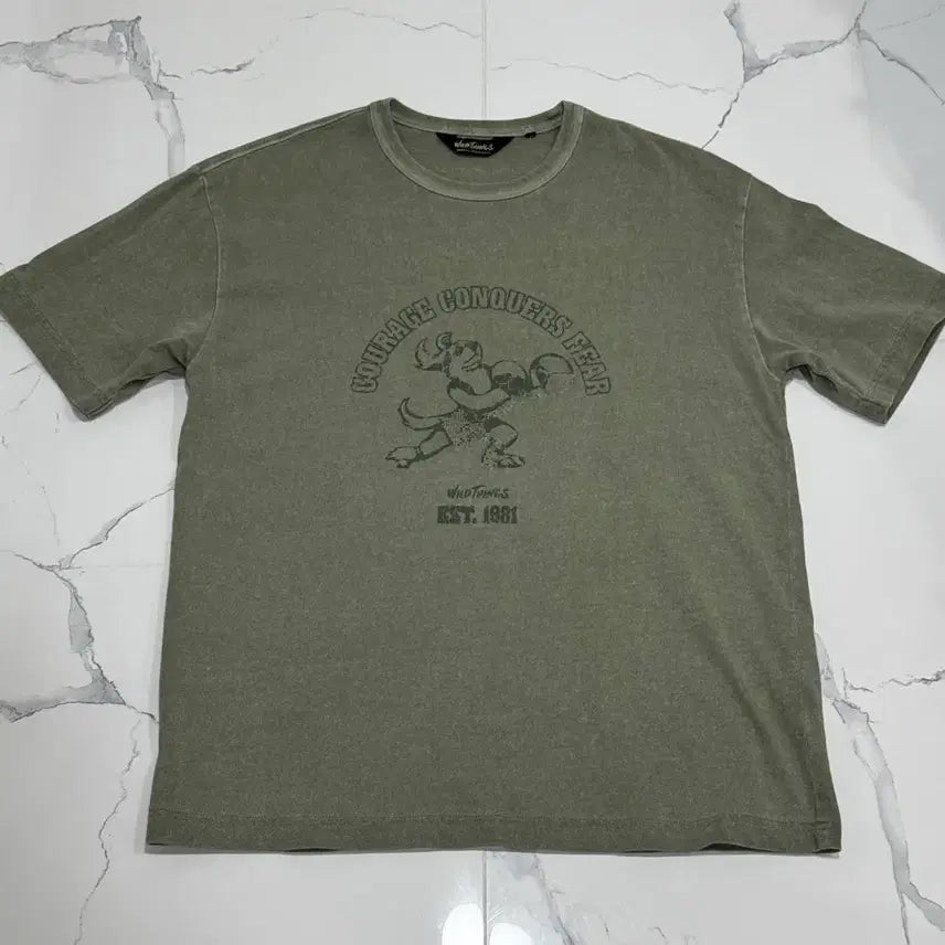 [BUNJANG] Wild Things Wild Series T-Shirt (Sage Green, XL) / 와일드띵스 와일드 시리즈 티셔츠 (세이지 그린, XL)