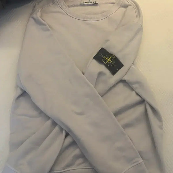 [BUNJANG] Stone Island Sweatshirt White / 스톤아일랜드 맨투맨 화이트 M사이즈 상태좋아요