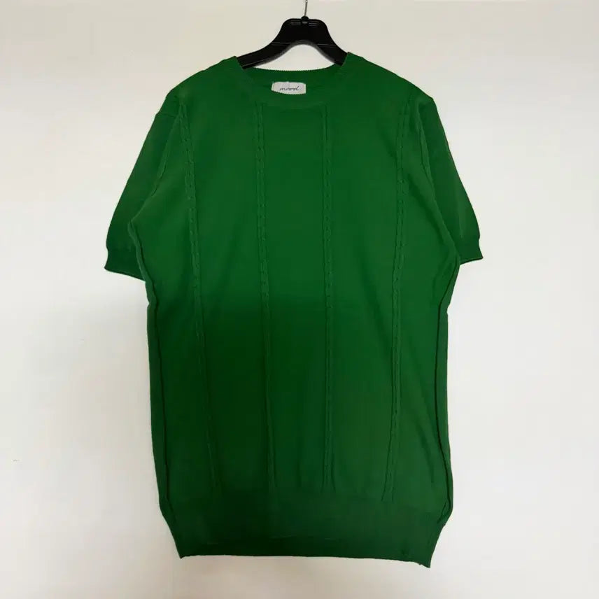 [BUNJANG] Men's Round Neck Short Sleeve Knit - Green / 새상품 남자 라운드넥 그린 반팔 니트