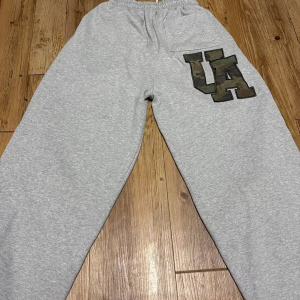 [BUNJANG] Under Armour Camo Logo Grey Training Pants / ua 카모 로고 회색 트레이닝팬츠