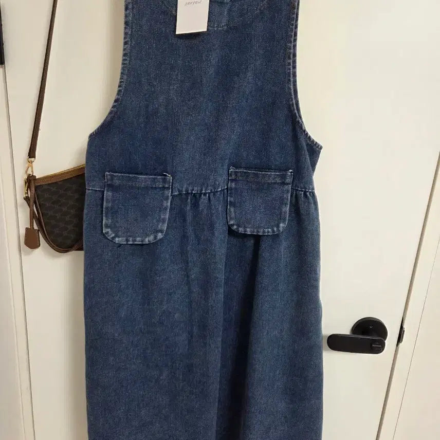 [BUNJANG] Denim Apron Dress / 데님 앞치마 원피스