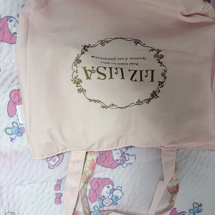 [BUNJANG] Liz Lisa My Melody Pink Flower Pattern Double-Sided Tote Bag / LIZ LISA 리즈리사 마이멜로디 리즈멜로 핑크 플라워패턴 토트백 양면