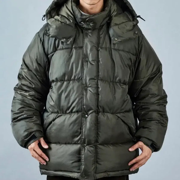 [BUNJANG] Freaks Store Big Silhouette Heavy Fiber Hooded Padding Khaki / [L]프릭스스토어 빅실루엣 헤비 화이버 후드 패딩 카키