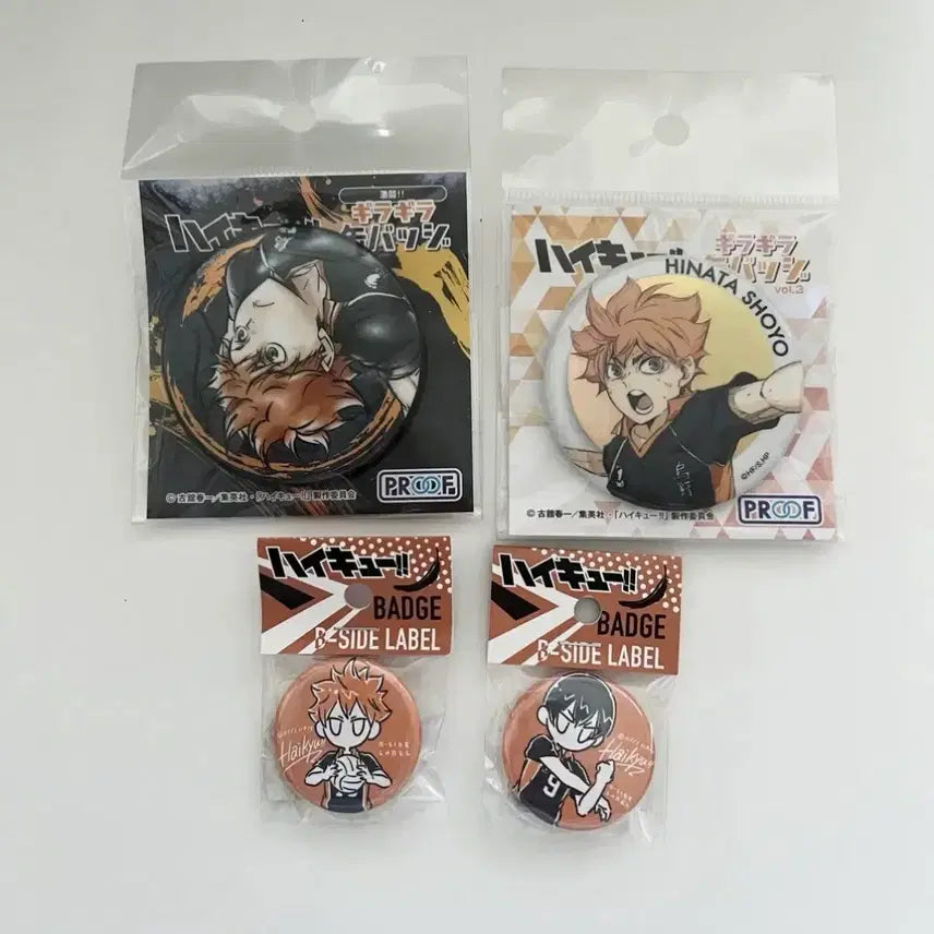 [BUNJANG] Haikyuu!! Hinata Kageyama Shoyo Can Badge Bundle Set / 하이큐 히나타 카게야마 쇼요 캔뱃지 일괄 비사이드