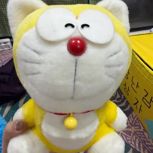 [BUNJANG] Vintage Yellow Doraemon Plush / 고전 노랑에몽 노몽이 도라에몽 인형
