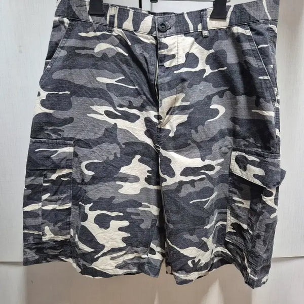 [BUNJANG] CUTE SEVEN GARMENTS Camo Ripstop Cargo Shorts XL / 큐티에잇 가먼츠 카모 립스탑 카고 쇼츠 반바지 XL