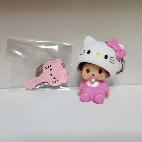 [BUNJANG] Hello Kitty Monchhichi Bundle / 키티 열쇠 키링, 키티 몬치치(베베치치) 키링 일괄