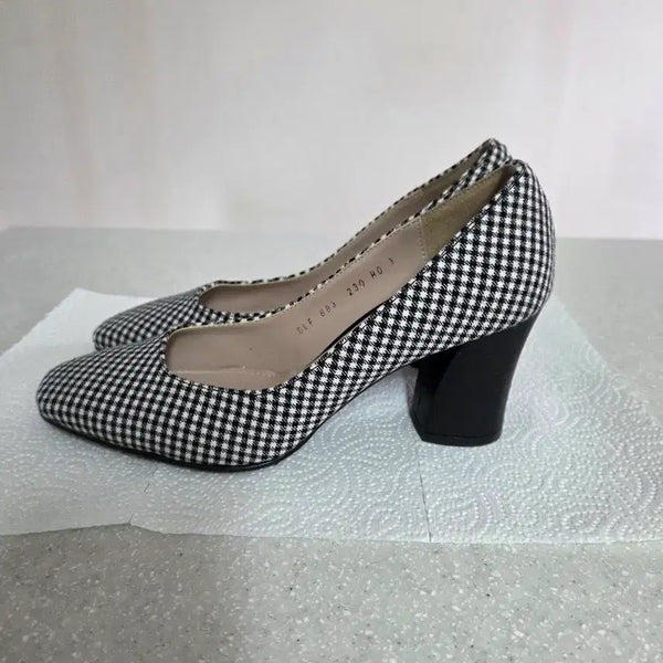 [BUNJANG] Daks Women's Square Toe Pump Heels (230mm) / 닥스 스퀘어 쉐입 펌퍼스 힐 230
