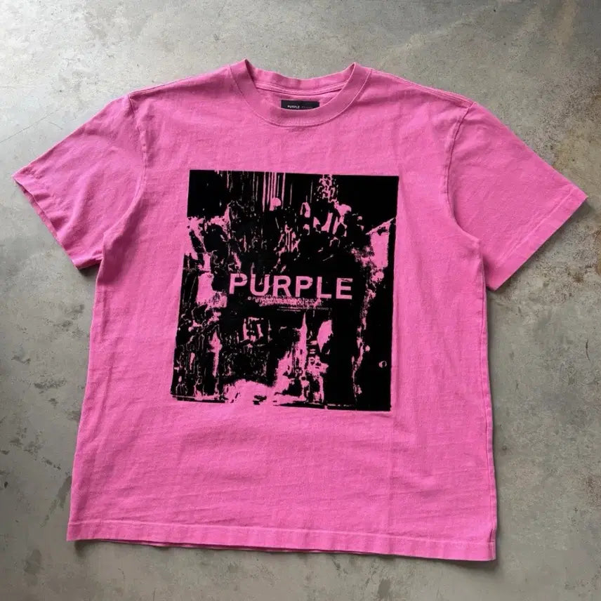 [BUNJANG] Purple Brand Pink Vintage Archive T-Shirt / Purple brand 핑크 빈티지 아카이브 티셔츠
