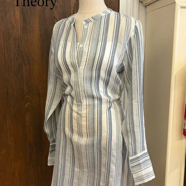 [BUNJANG] Theory Striped Shirt / 띠어리 정품 스트라이프 셔츠