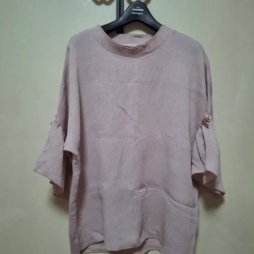 [BUNJANG] YARN Pearl Embellished Blouse Pink Size 66 / YARN 여성 핑크 진주 장식 블라우스  66