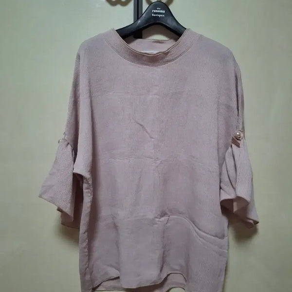 [BUNJANG] YARN Pearl Embellished Blouse Pink Size 66 / YARN 여성 핑크 진주 장식 블라우스  66