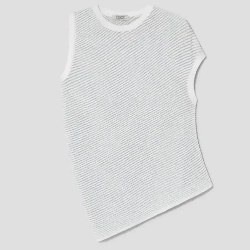 [BUNJANG] Anggae Unbalanced Twill Knit White / 앙개 unbalanced twill knit white