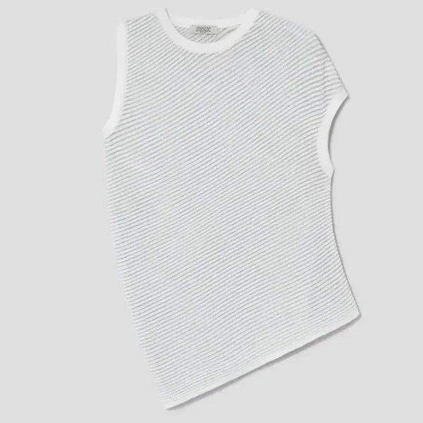 [BUNJANG] Anggae Unbalanced Twill Knit White / 앙개 unbalanced twill knit white