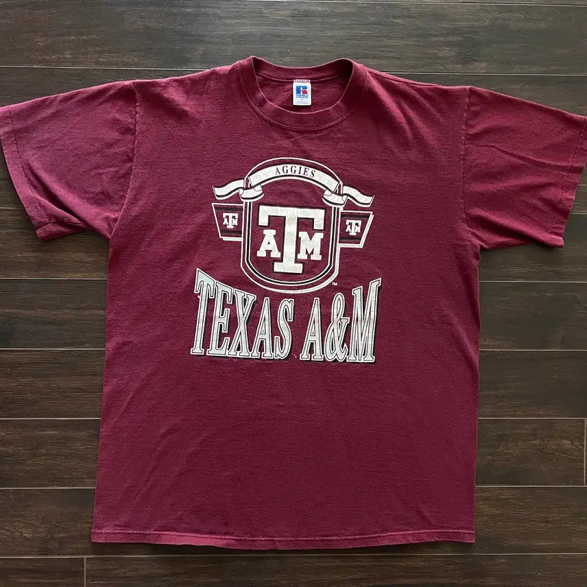 [BUNJANG] XL Texas AGGIES Single Stitch Vintage T-Shirt / [XL] 미국 빈티지 싱글스티치 텍사스 AGGIES 티셔츠