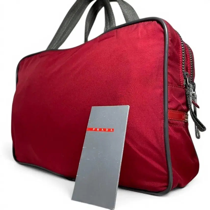 [BUNJANG] Prada Sport Red Tab Nylon Boston Bag / 프라다 스포츠 레드탭 나일론 보스톤백