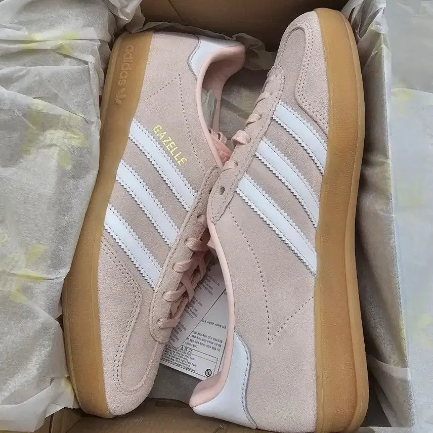 [BUNJANG] Adidas Gazelle Indoor Sandy Pink Cloud White (245mm) / 아디다스 가젤 인도어 새상품(245)