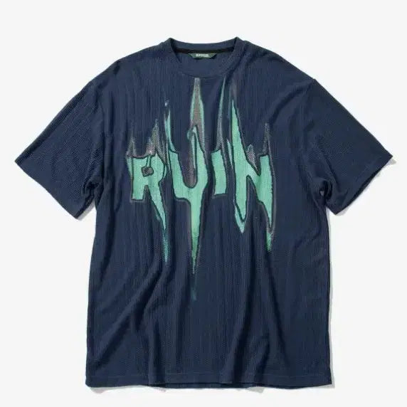 [BUNJANG] Graphic T-Shirt Navy / 그래픽 반팔 티셔츠 네이비