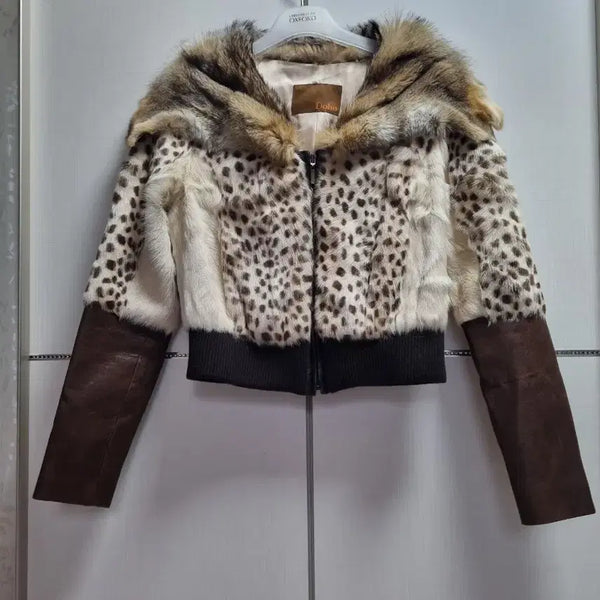 [BUNJANG] DOHO Leopard Print Fur Jacket / 도호 고급 레오파드 호피 퍼 자켓