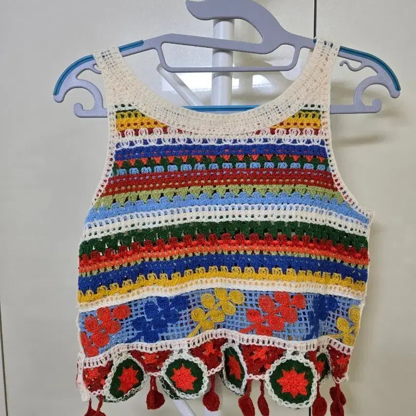 [BUNJANG] Crochet Pattern Sleeveless Top / 크로셰 패턴 민소매 탑