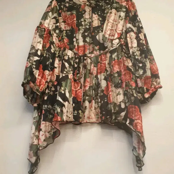 [BUNJANG] ANNA SUI Flower Chiffon Blouse / 마른55)ANNA SUI 안나수이 플라워 쉬폰 블라우스